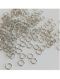 З'єднувальні кільця. Розмір  5 мм. Паковання  3 грами (прим. 80 шт.). Колір сталь.