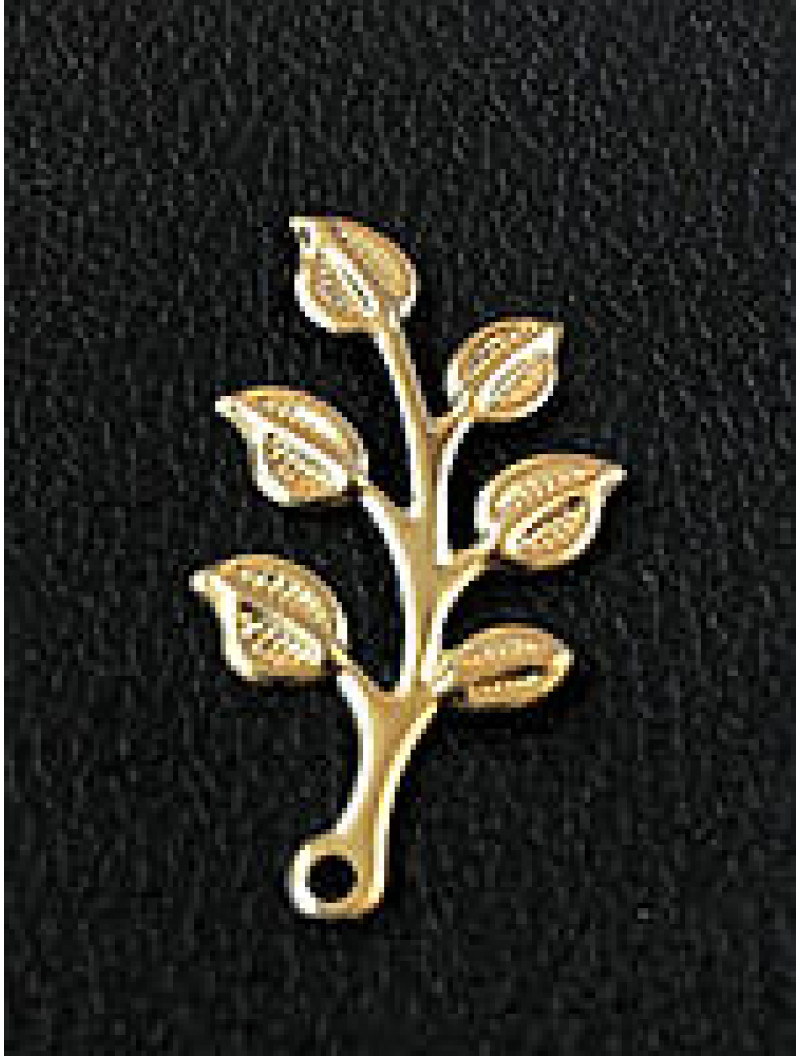 Металева підвіска *веточка*. Розмір  19*36 мм. Колір  світле золото.  Паковання 1 шт.