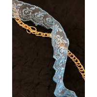 Мереживо яблучко/ширина 4 см/блакитний/1 метр