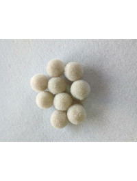 Помпон текстильний. Розмір 2 см. Колір - світло-сірий.