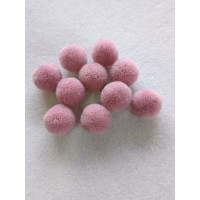 Помпон текстильный. Размер 2 см. Цвет – пурпурный.