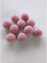 Помпон текстильний. Розмір 2 см. Колір - пурпурний.