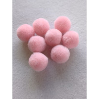 Помпон текстильний. Розмір 2 см. Колір - рожевий.