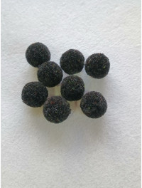 Помпон текстильний. Розмір 2 см. Колір - чорний.