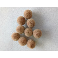 Помпон текстильний. Розмір 2 см. Колір - бежевий.