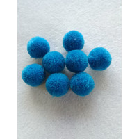 Помпон текстильний. Розмір 2 см. Колір - синій.