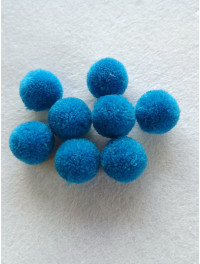 Помпон текстильний. Розмір 2 см. Колір - синій.