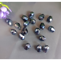 Кришталеві намистини*крапля*. Розмір 6*8 мм. Колір гематитовий. Ціна вказана за 1 шт.