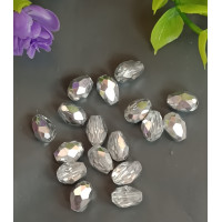 Кришталеві намистини*крапля*. Розмір 6*8 мм. Колір дзеркальний. Ціна вказана за 1 шт.