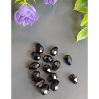 Хрустальные бусины*капля*. Размер 6*8 мм. Цвет черный. Цена указана за 1 шт.