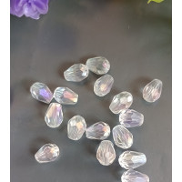 Кришталеві намистини*крапля*. Розмір 6*8 мм. Колір прозорий із переливом. Ціна вказана за 1 шт.