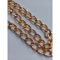 Ланцюг/розмір ланки 10×15мм/колір золото/ ціна вказана за 1 метр