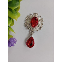 Декор для бантиков. Размер 45×25 мм. Цвет красный.