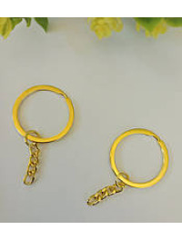 Основа для брелока. Розмір 30 мм. Колір лимонне золото. ціна вказана за 1 шт.