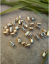 Затискач на волосінь. розмір 3.2 мм. Колір золото. Паковання 10 шт.