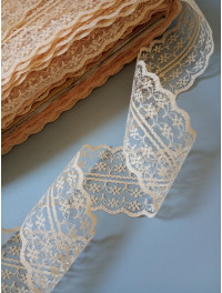 Мереживо гіпюр двостороннє 4 см тілесно. Ціна вказана за 1 метр