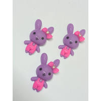 Кабашон "дівчинка" розмір 35×20 мм. Колір фіолетовий.