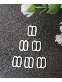 Регулятор для бретелей/1 шт./метал білий емаль/13 мм