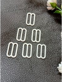 Регулятор для бретелей/1 шт./метал білий емаль/19 мм