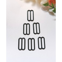 Регулятор для бретелей/1 шт./сірий колір чорна емаль/21 мм