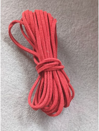 Шнур замшевий/ширина 3 мм/ темно-червоний/3 метри