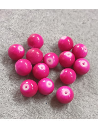 Бусини кераміка/8 мм/ ціна за 1 шт./малиновий