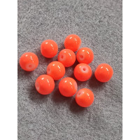 Бусини кераміка/8 мм/ ціна за 1 шт./жовтогарячий