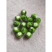 Бусины керамика/8 мм/ цена за 1 шт./зеленый мраморный