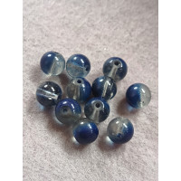 Бусины керамика/8 мм/ цена за 1 шт./ прозрачно-синий