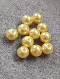 Бусини кераміка/8 мм/ ціна за 1 шт./жовтий