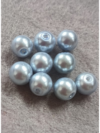 Бусини кераміка/8 мм/ ціна за 1 шт./блакитний блідий