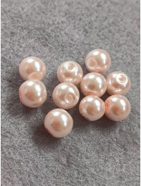 Бусини кераміка/8 мм/ ціна за 1 шт./ персиковий