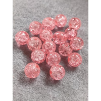 Бусини кераміка/8 мм/ ціна за 1 шт./ рожевий блідий