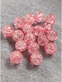 Бусини кераміка/8 мм/ ціна за 1 шт./ рожевий блідий