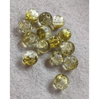 Бусини кераміка/8 мм/ ціна за 1 шт./хакі-прозорий