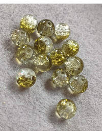 Бусини кераміка/8 мм/ ціна за 1 шт./хакі-прозорий