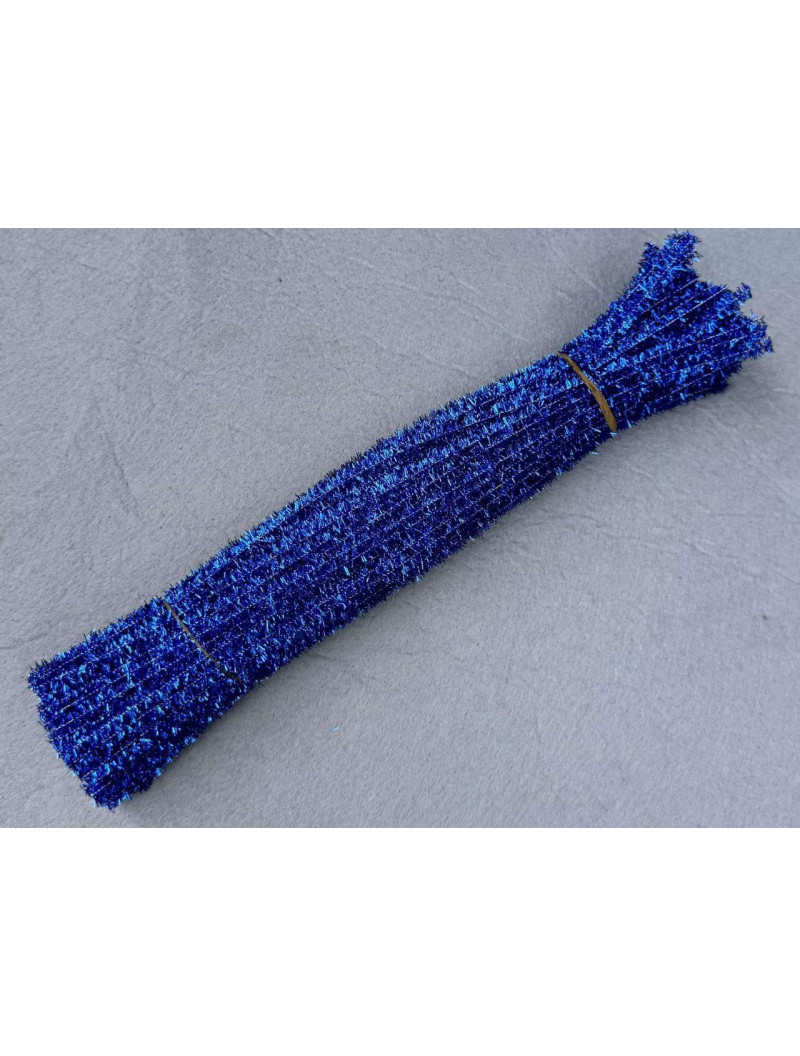 Сінельний дріт із люрексом / 30 см / 5 мм / 1 шт / синій