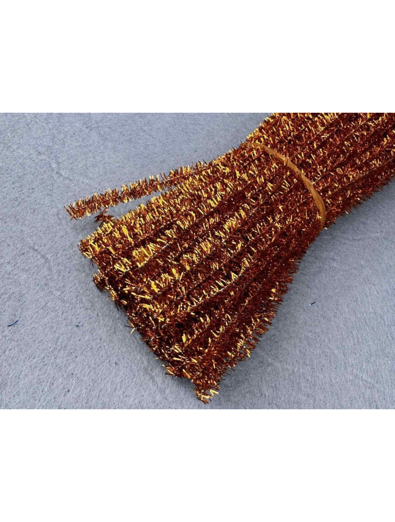 Сінельний дріт із люрексом / 30 см / 5 мм / 1 шт / бронза