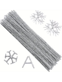 Сінельний дріт із люрексом / 30 см / 5 мм / 1 шт / срібло