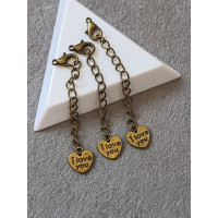 Удлинитель с карабином/Бронза/Кабин 12 мм/цепь 5 см