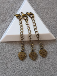 Подовжувач із карабіном/ Бронза/Кабін 12 мм/ ланцюг 5 см