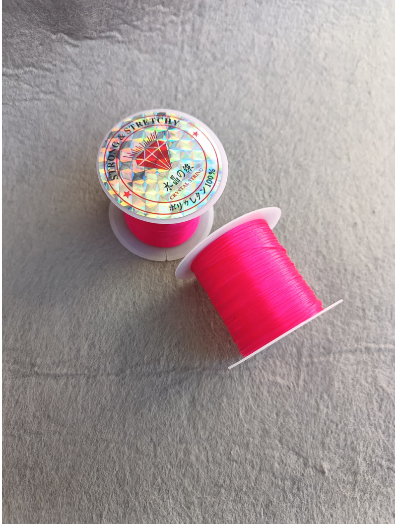 Силіконова гумка. 10 м. ярко розовый