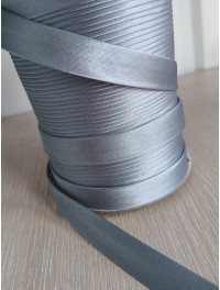 Коса бейка х/б, 1,5 см  50 поліестер, замовлення кратним метром. колір сірий