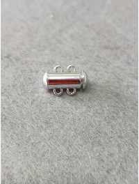 Замок магнітний. Розмір  6*15 мм. На 2 лінії. Колір - сталь