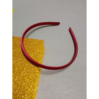 Обруч (заготовка) пластик с атласной лентой/0.9 см/бордовый