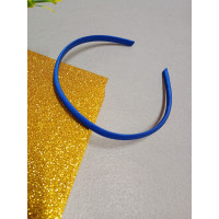 Обруч (заготовка) пластик з атласною стрічкою/0.9 см/синій