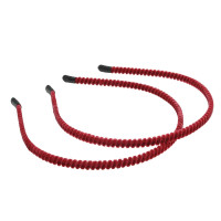 Обруч (заготовка) метал із велюром/0.7 см/ Бордовий