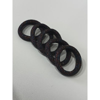 Гумка "Калуш" мікрофібра/3,7см/чорний з люрексом/1 шт.