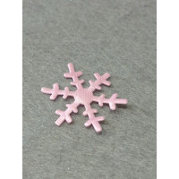 Атласна сніжинка/3 см/10 шт./Рожевий
