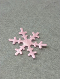 Атласна сніжинка/3 см/10 шт./Рожевий